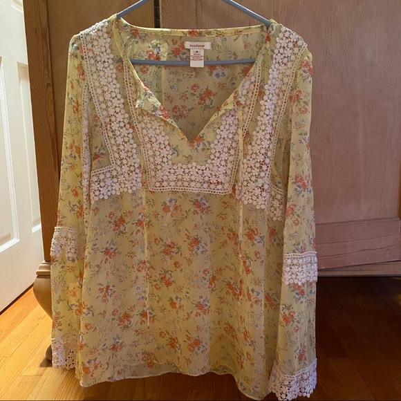 Sundance Tops - Sundance Floral Embellished Blouse